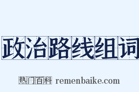 政治路线组词是什么意思的图片